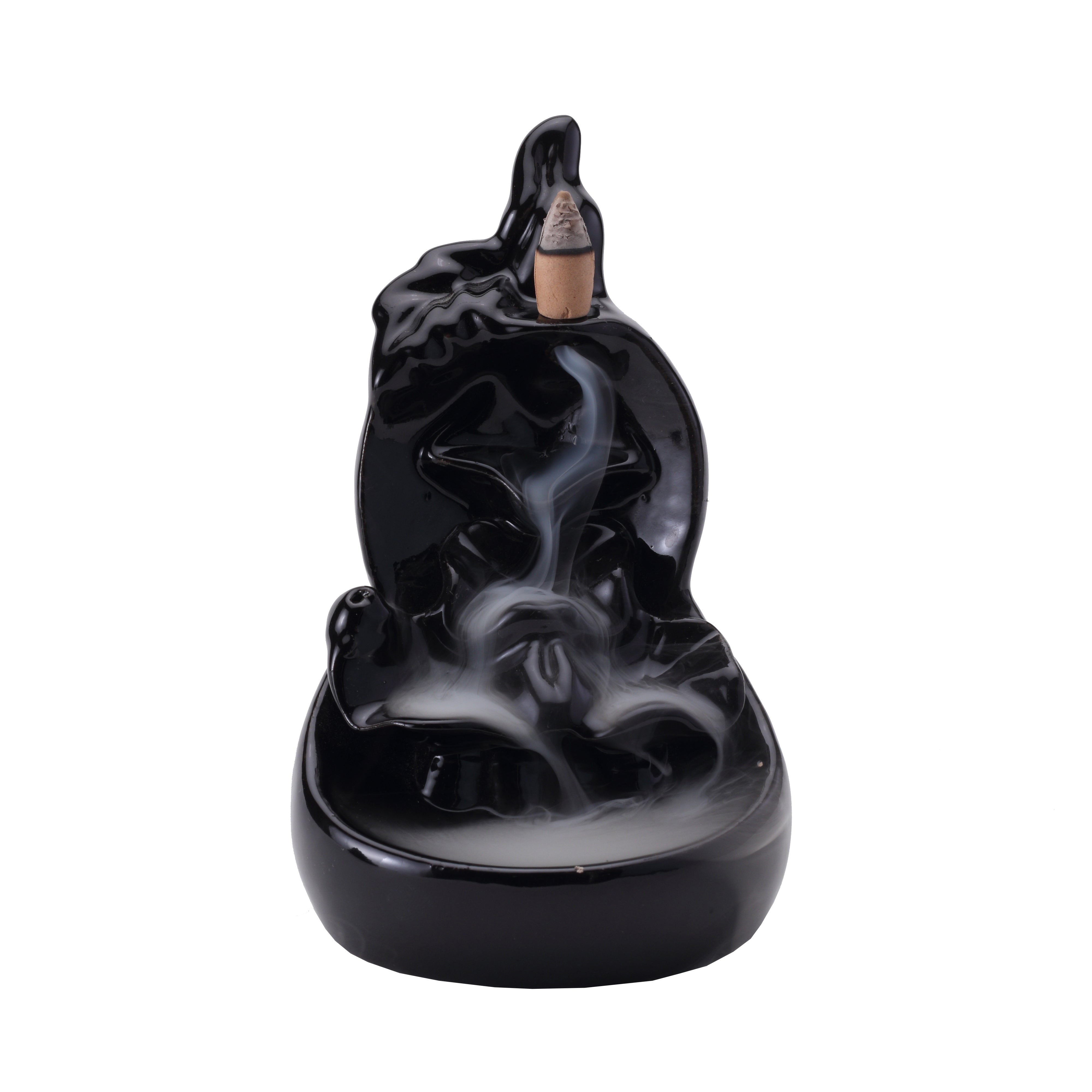 Lily Smoke Fountain Back Flow Incense Burner With 20 Incense Cones