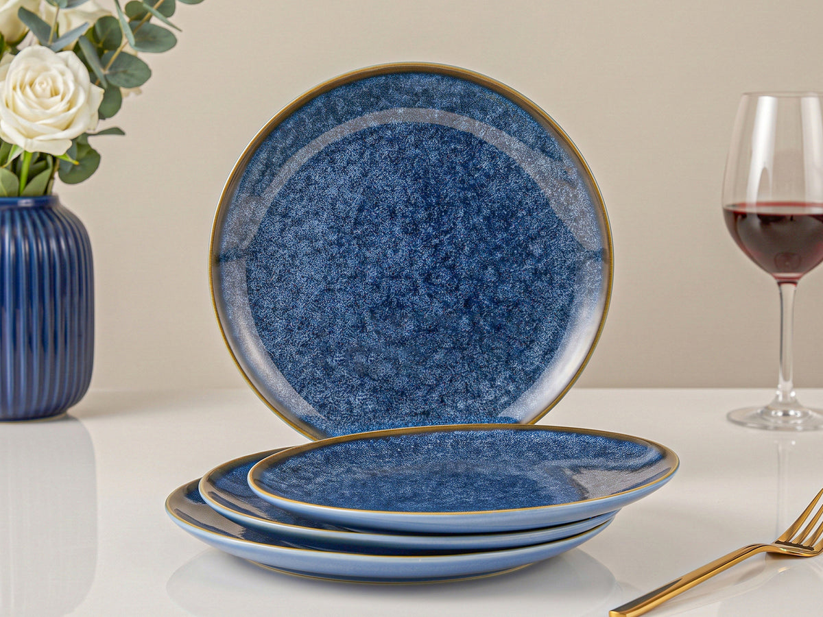 Greenish Blue Quarter Plates | 4 pcs