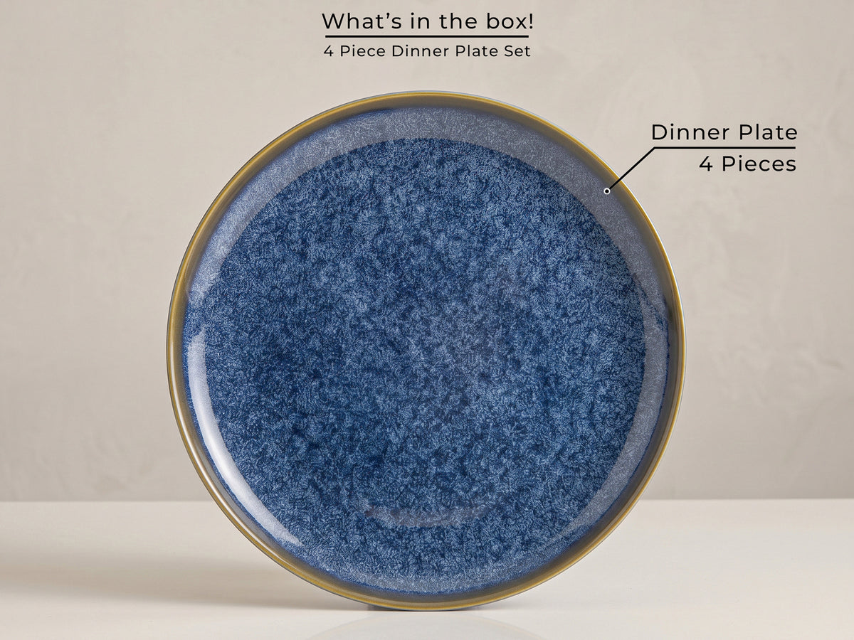 Greenish Blue Dinner Plates | 4 pcs