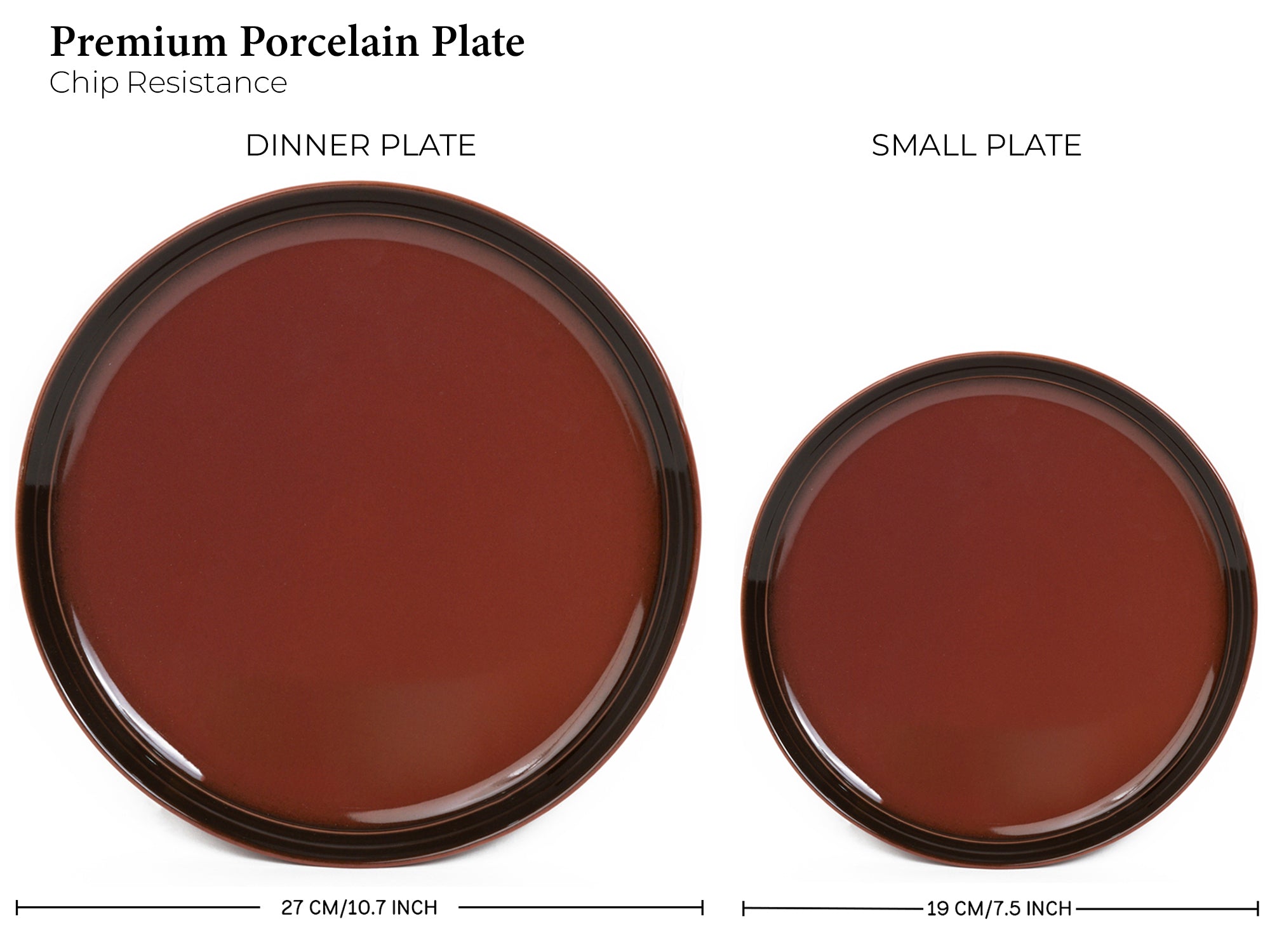 Deep Red Premium Porcelain Dinner Set of 20 Pcs