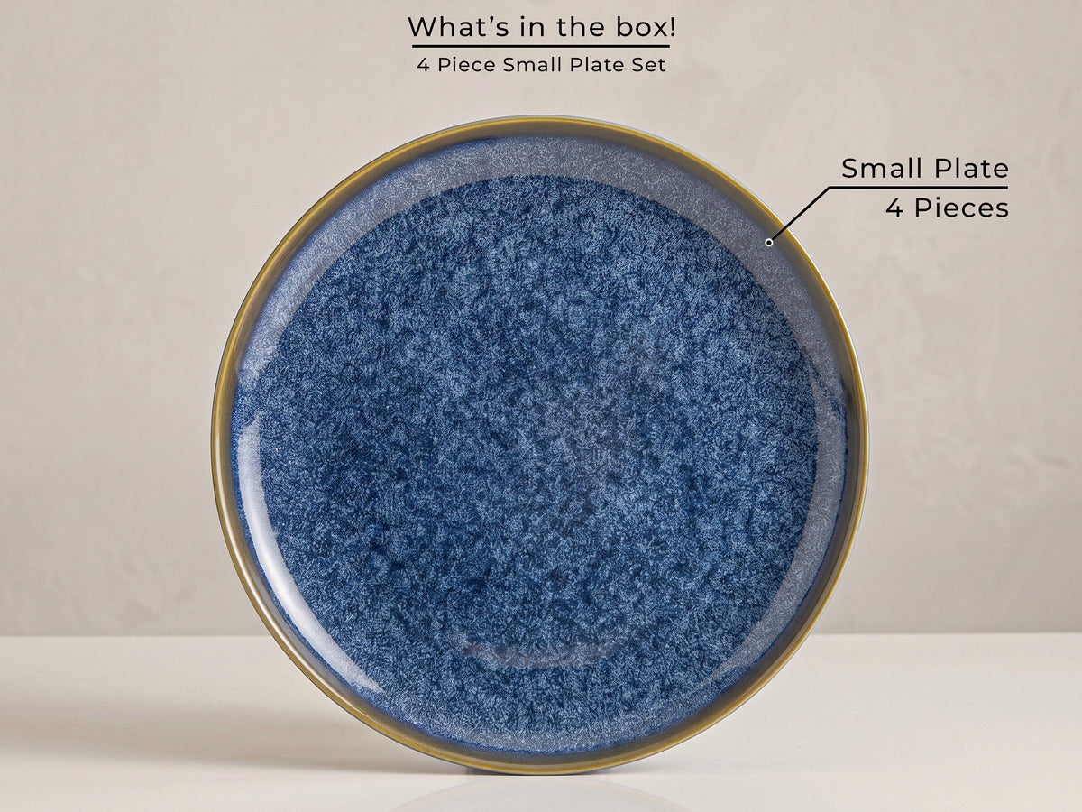 Greenish Blue Quarter Plates | 4 pcs