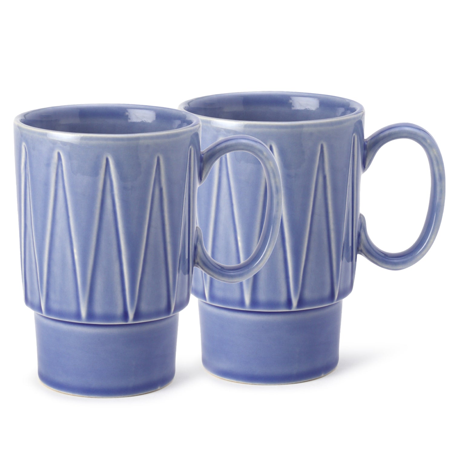 Mist Blue Ceramic Cups Set of 2 Pieces (350 ml)