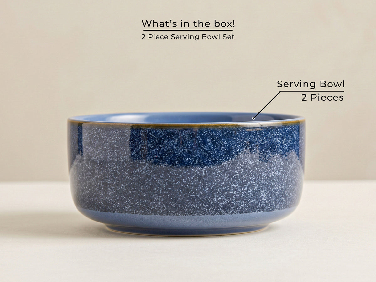 Greenish Blue Serving Bowls | 2 pcs