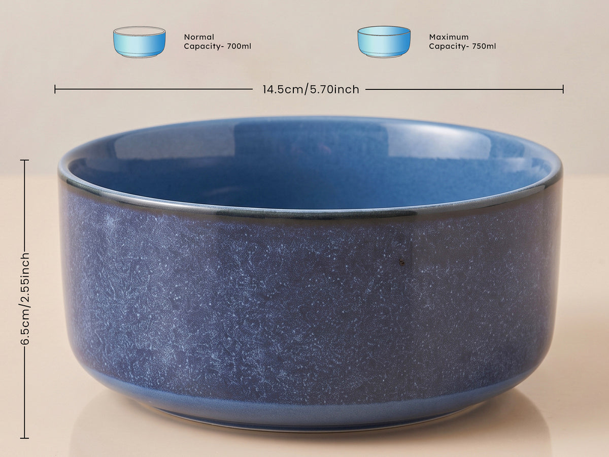 Reactive Blue Serving Bowls | 2 pcs