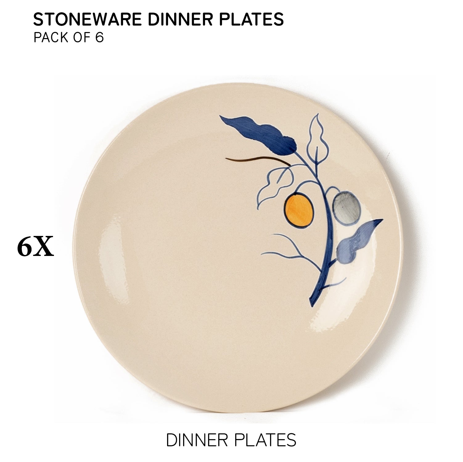 Marino Premium CeramicDinner Plates Set of 6