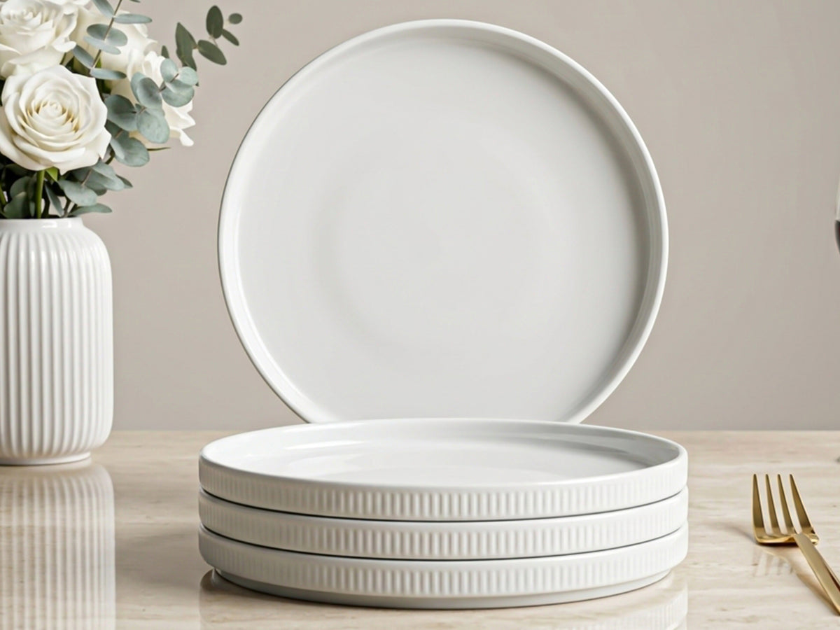 Linden Ivory Quarter Plates | 4 pcs