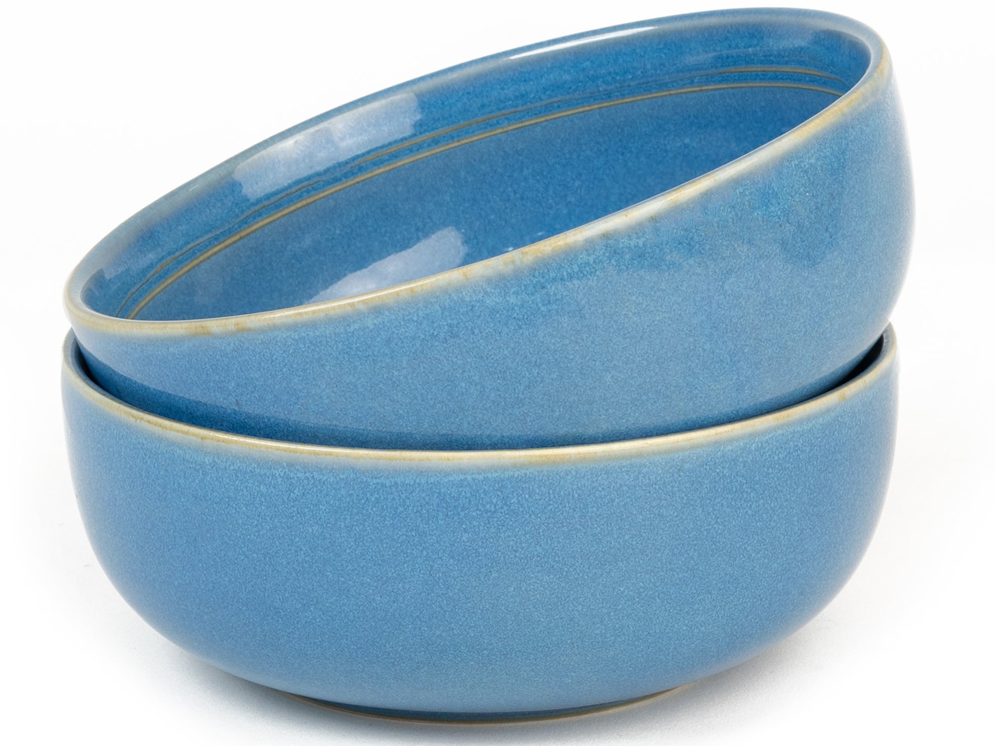 Mid Blue Premium Porcelain Serving Bowls Set of 2