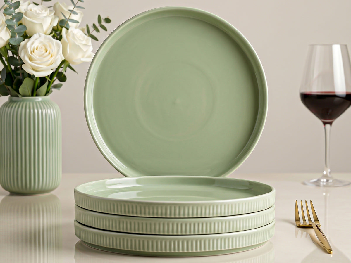 Linden Sage Quarter Plates | 4 pcs