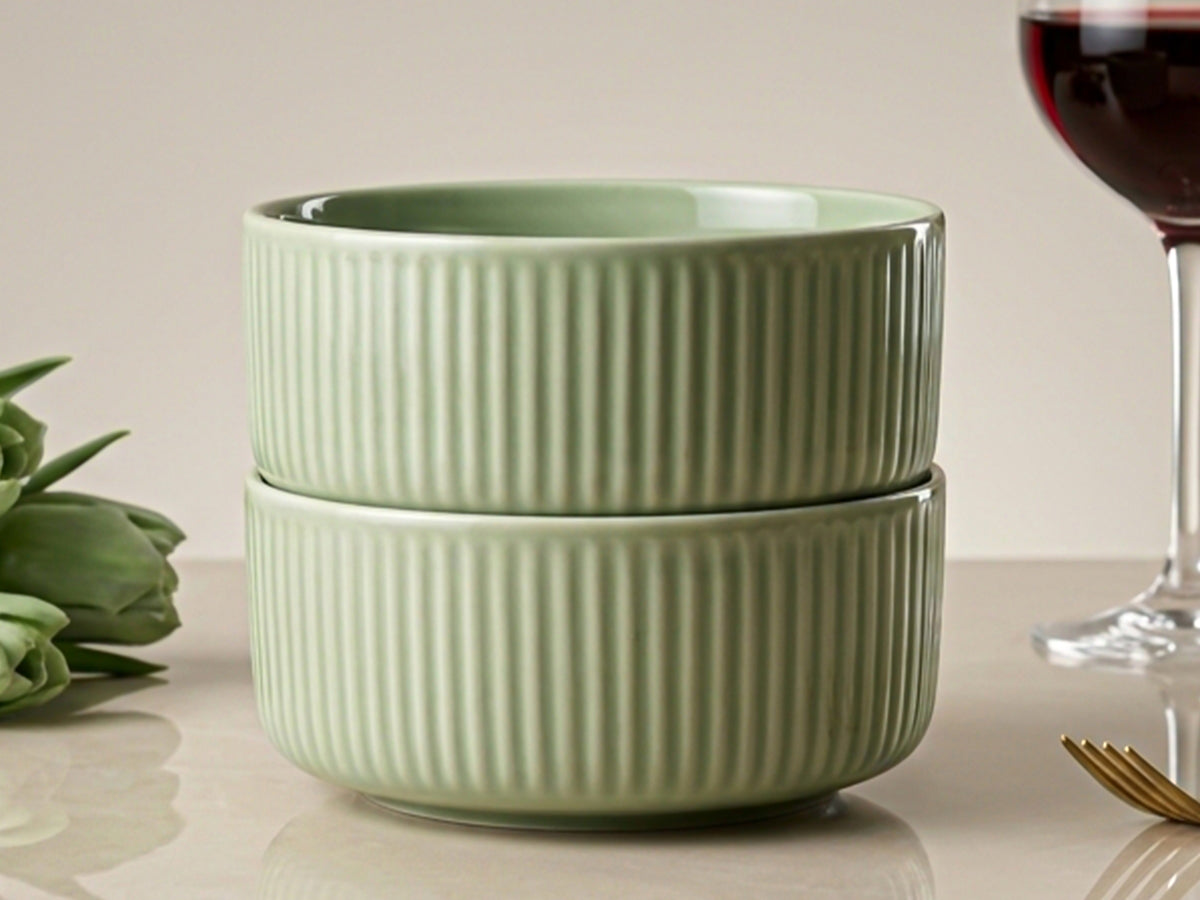 Linden Sage Serving Bowls | 2 pcs