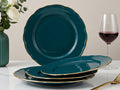 Rowan Teal Quarter Plates | 4 pcs