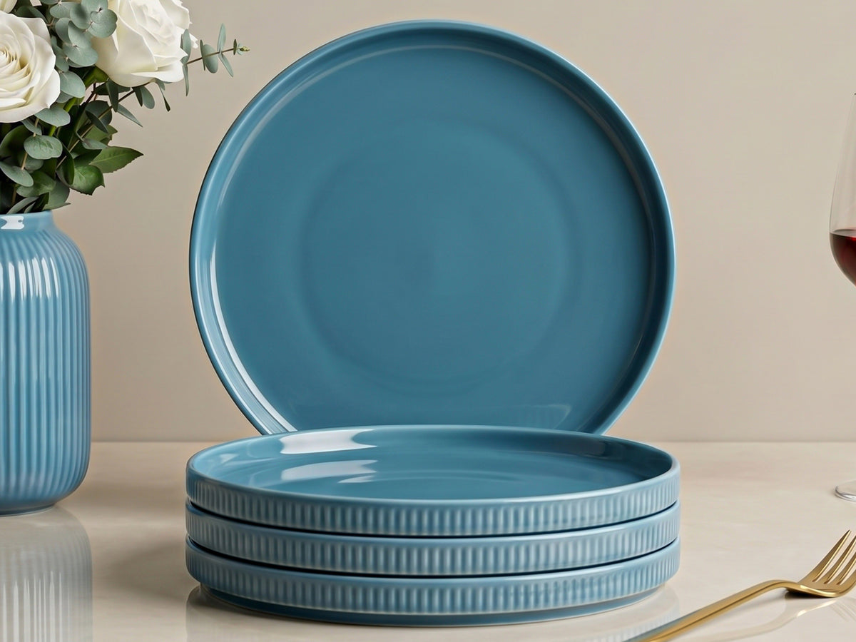 Linden Azure Quarter Plates | 4 pcs