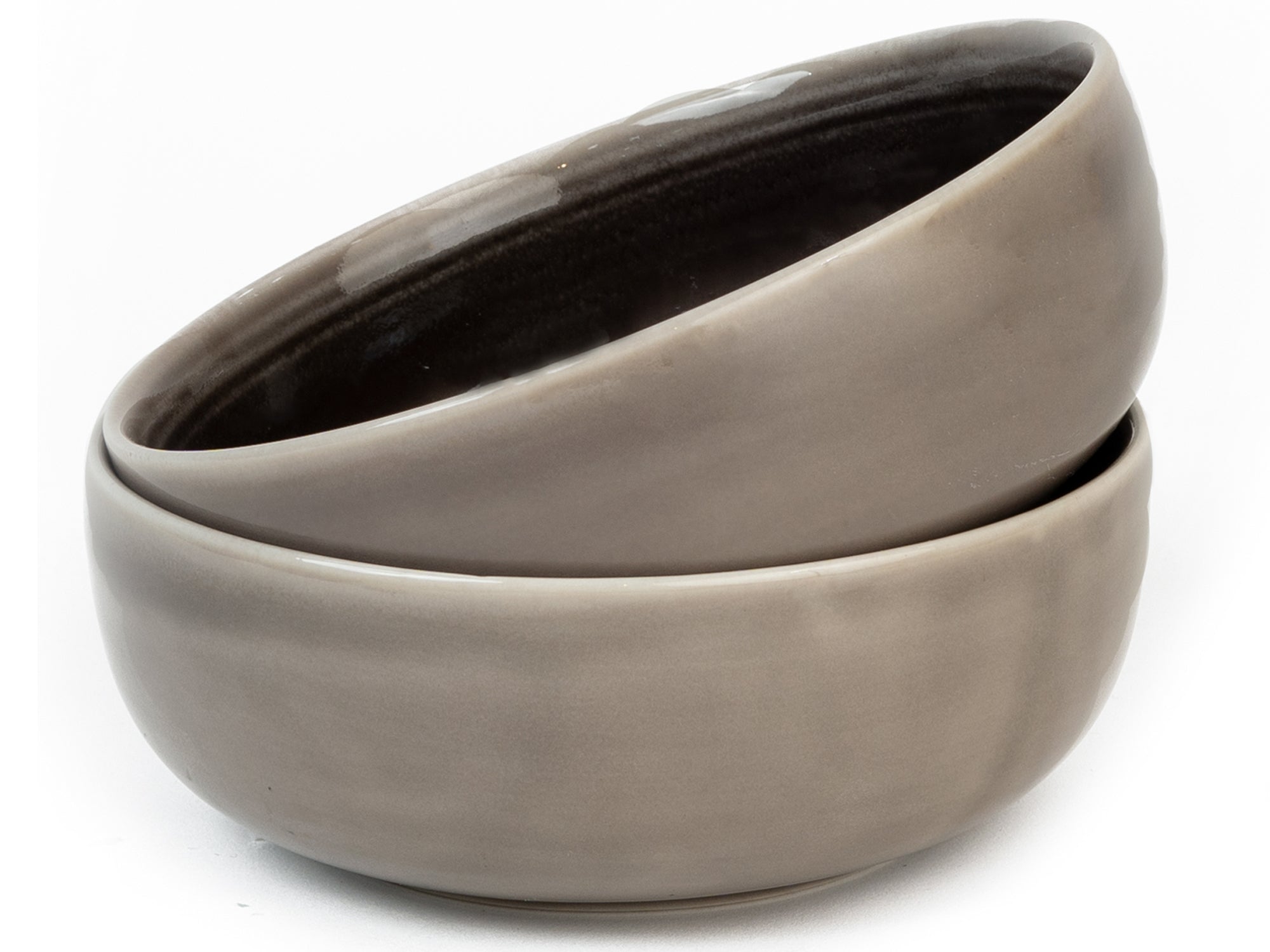 Smoke Grey Premium Porcelain Serving Bowls Set of 2