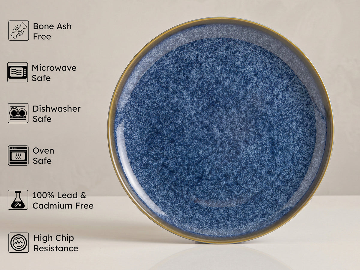 Greenish Blue Dinner Plates | 4 pcs