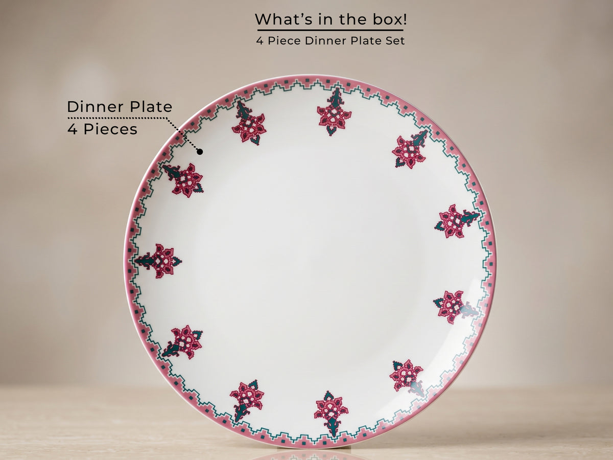 Pink Blossom Dinner Plates | 4 pcs