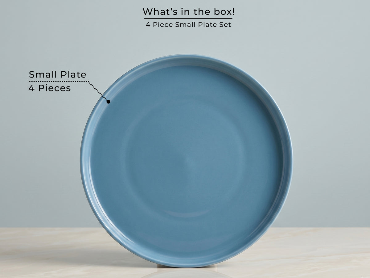 Linden Azure Quarter Plates | 4 pcs