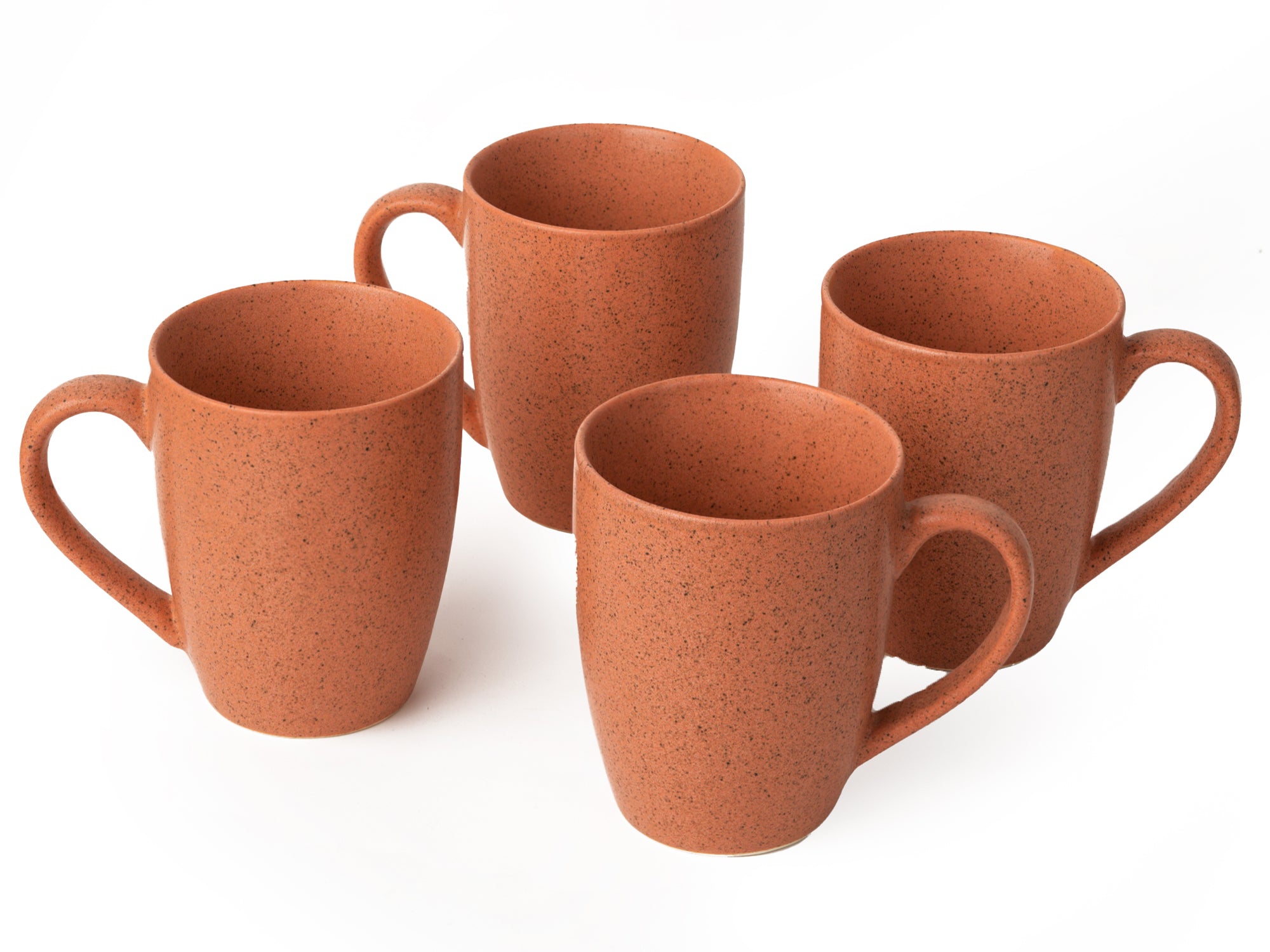 Handcrafted Ceramic Coffee Mug and Tea Cup – 300 ml (Pack of 4)