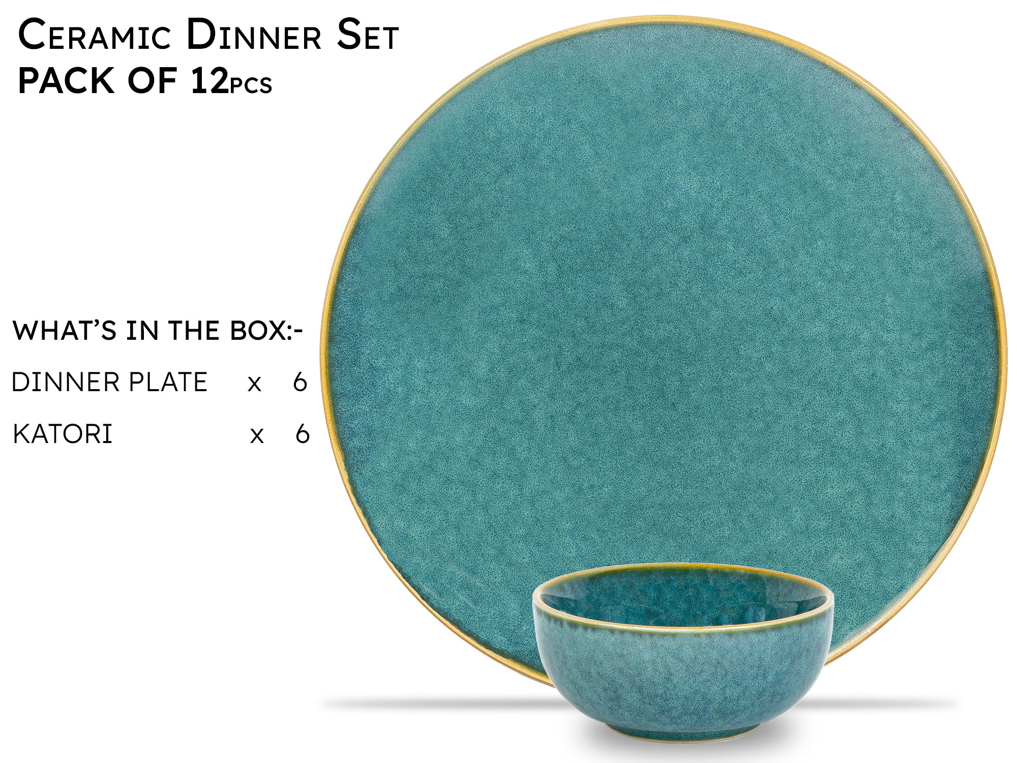 Ocean Premium Ceramic Dinner Set of 12 Pcs