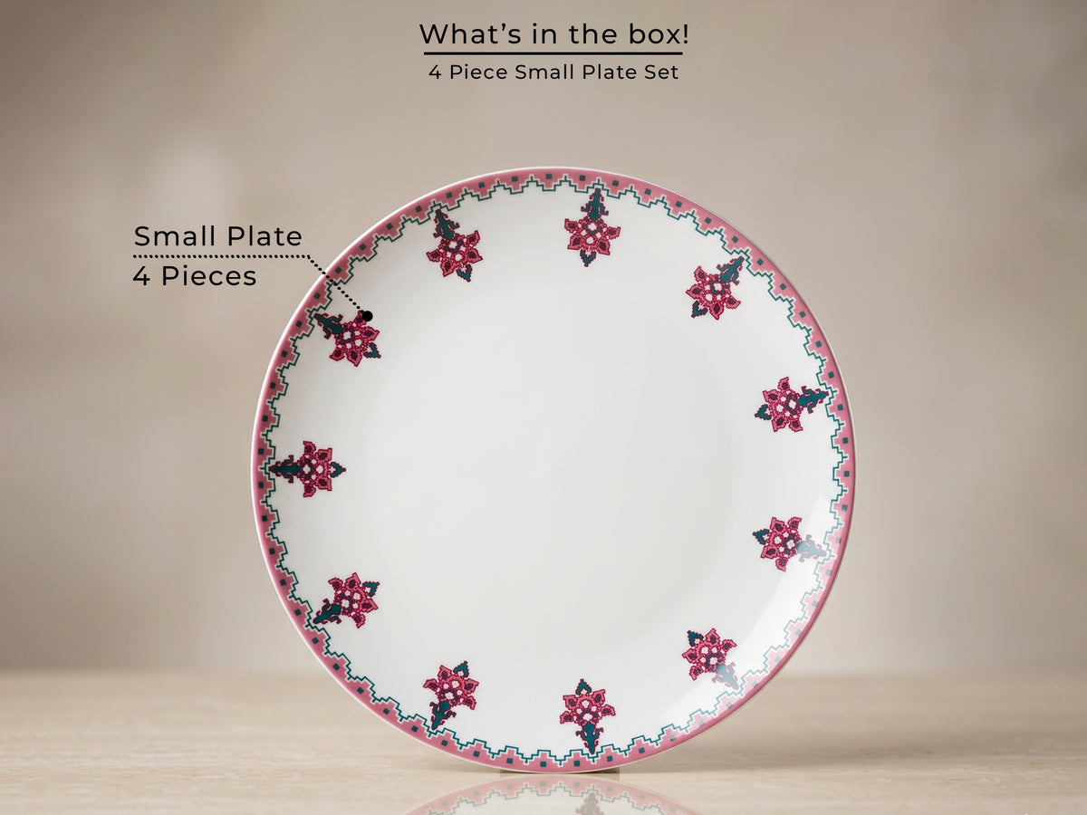Pink Blossom Quarter Plates | 4 pcs