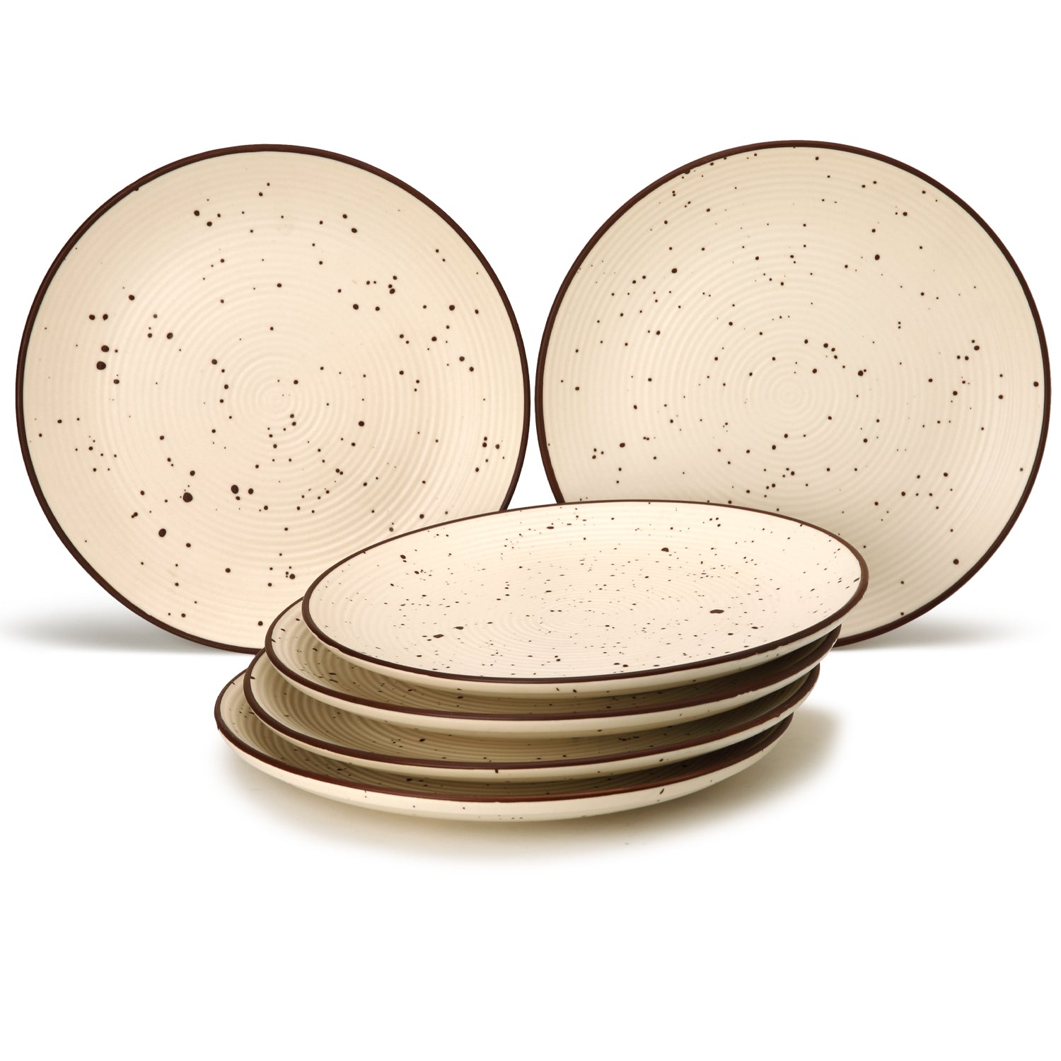 Enchanted Ivory Hexad of Dinner Plates(6)