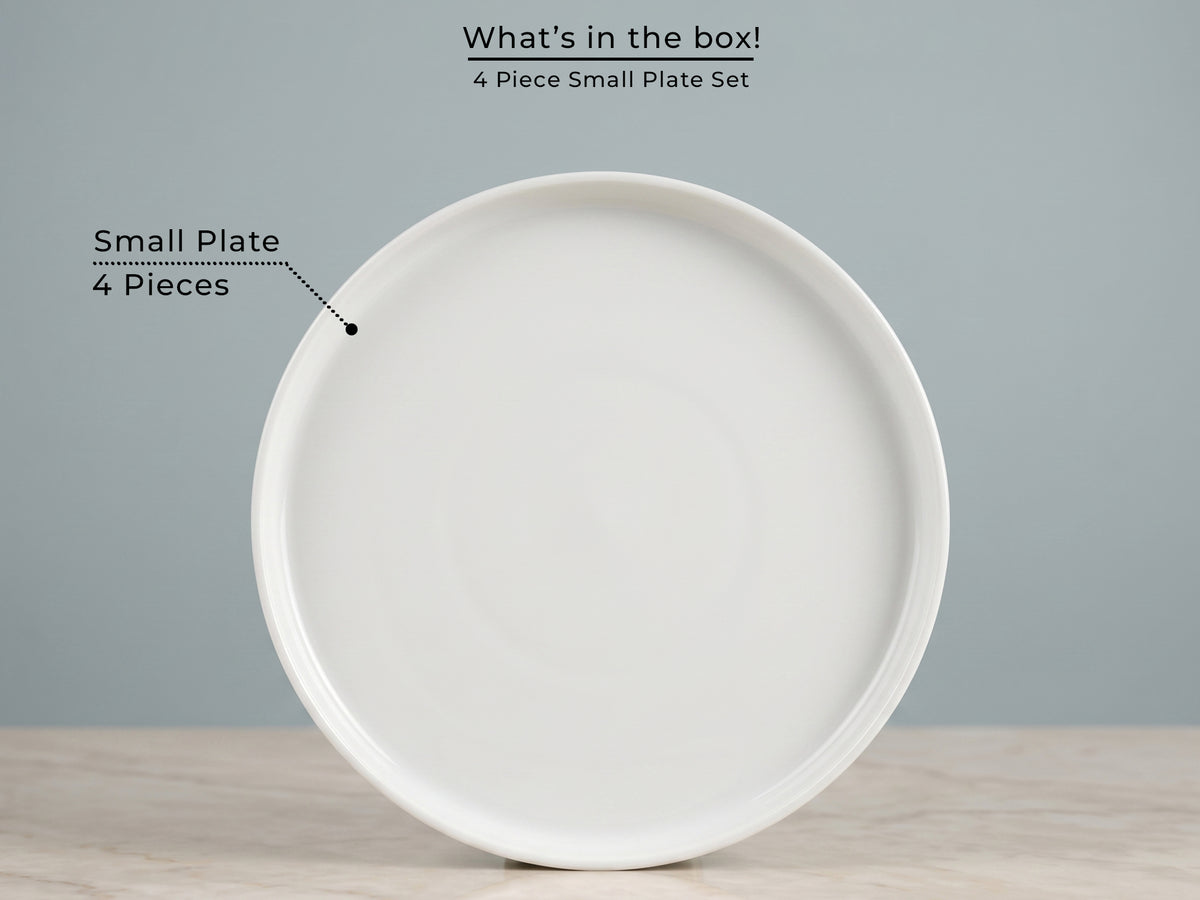 Linden Ivory Quarter Plates | 4 pcs