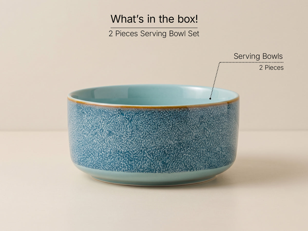 Ocean Green Serving Bowls | 2 pcs