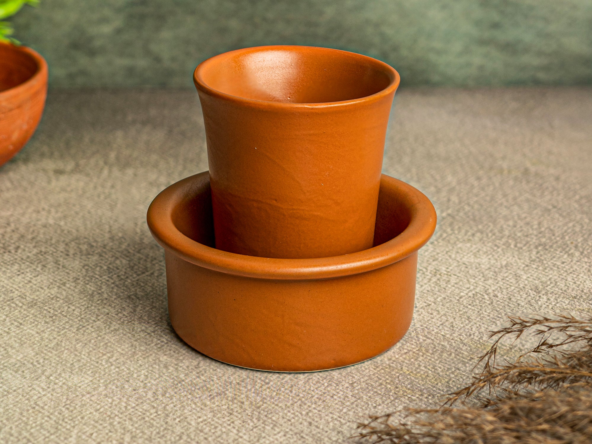 Terracotta Soil Premium Ceramic Dawara Set of 2