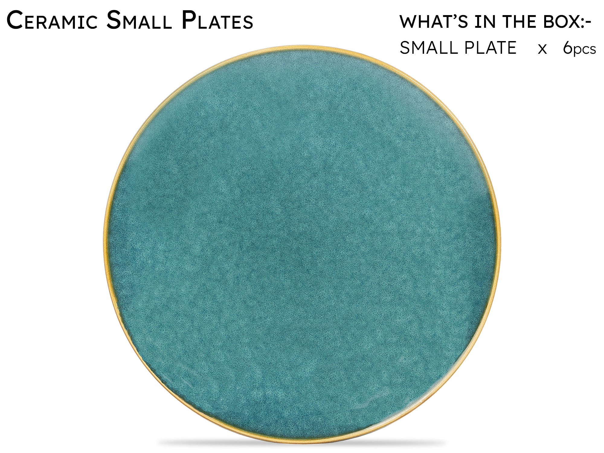 Ocean Premium Ceramic Small Plates Set of 6