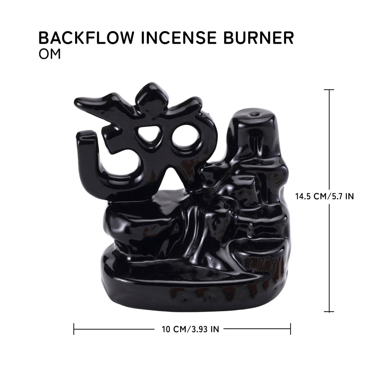 Om Smoke Fountain Back Flow Incense Burner With 20 Incense Cones Bodhi House