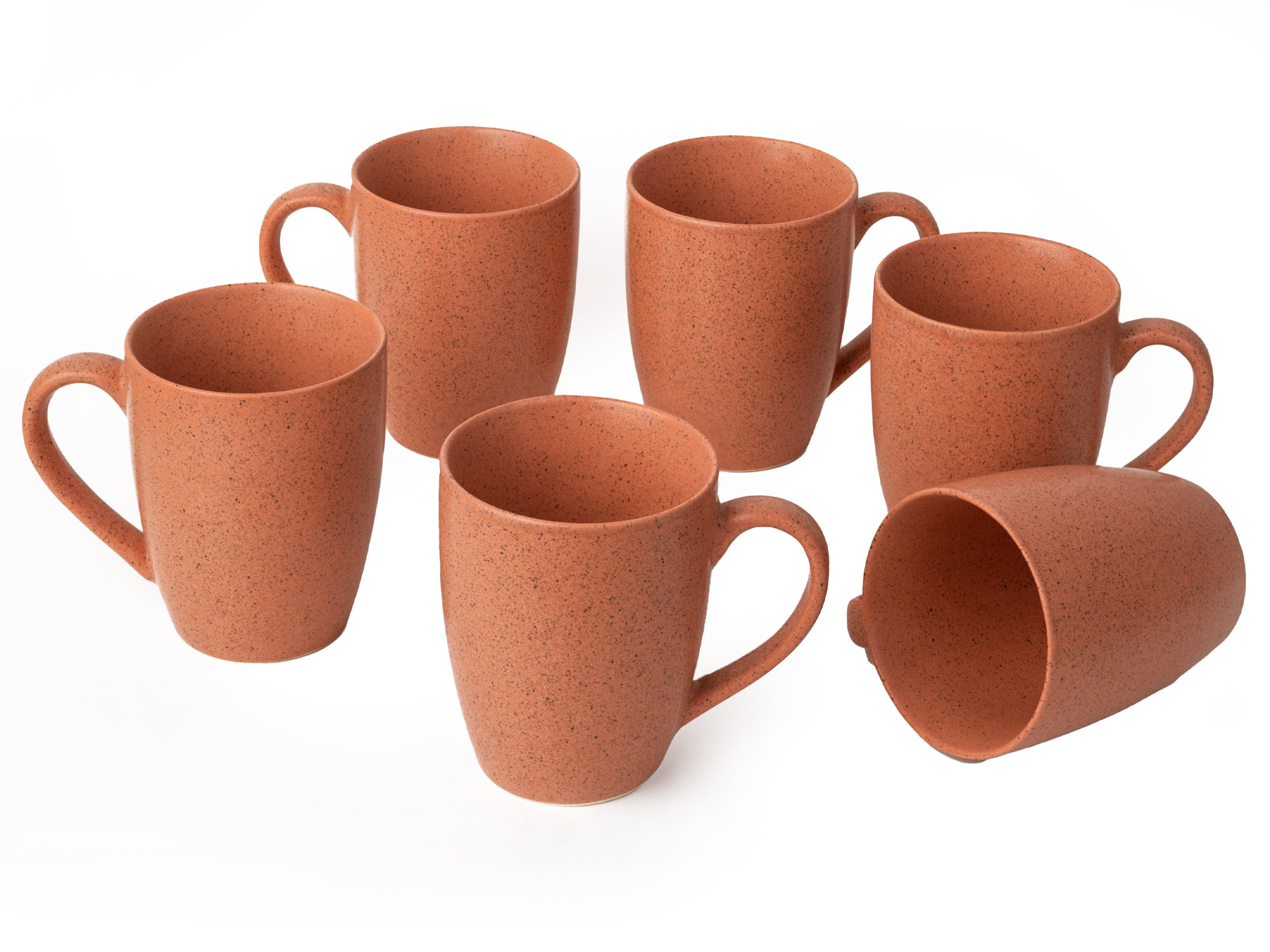 Handcrafted Ceramic Coffee Mug and Tea Cup – 300 ml (Pack of 6)