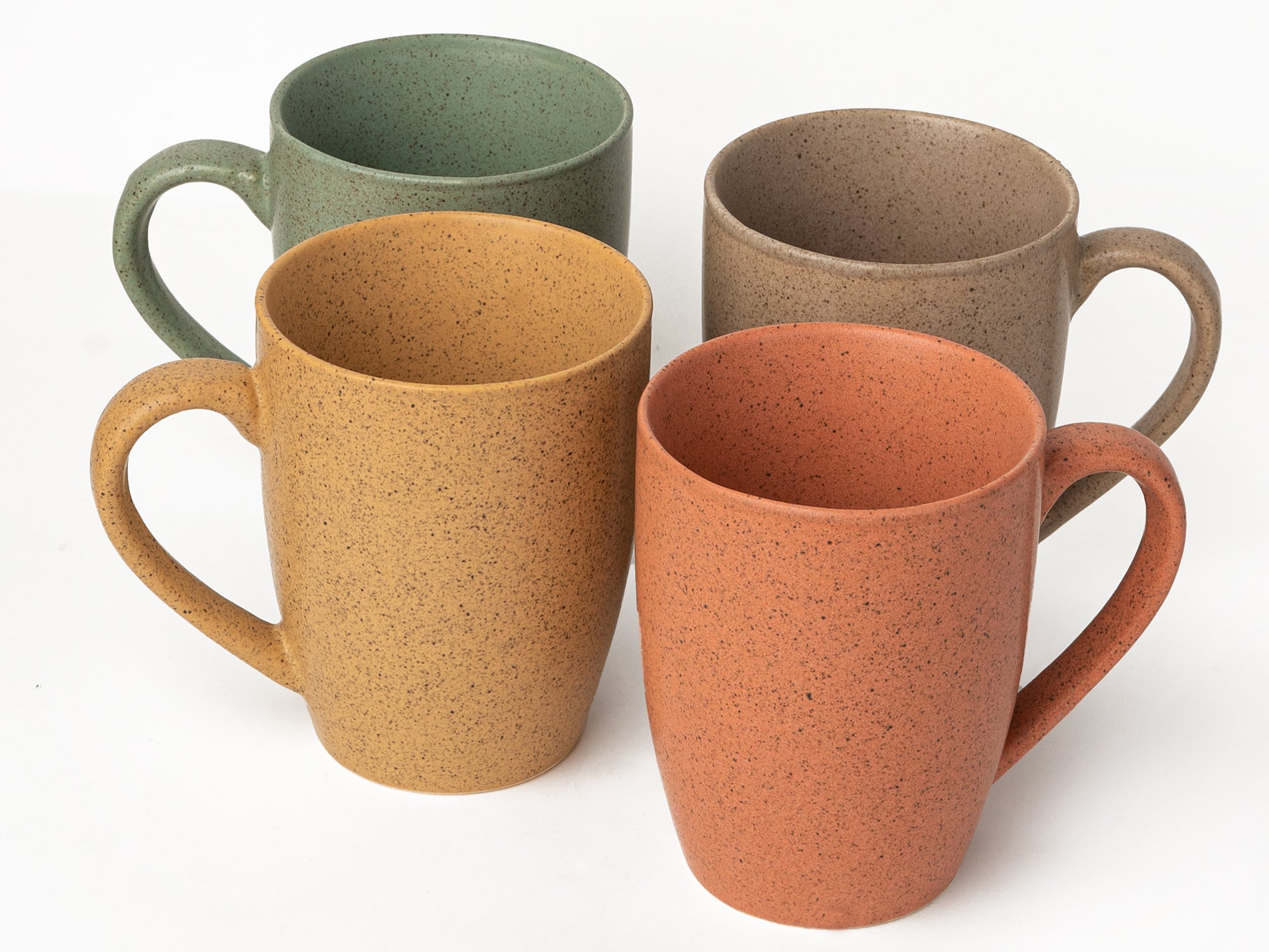 Handcrafted Ceramic Coffee Mug and Tea Cup – 300 ml (Pack of 4)