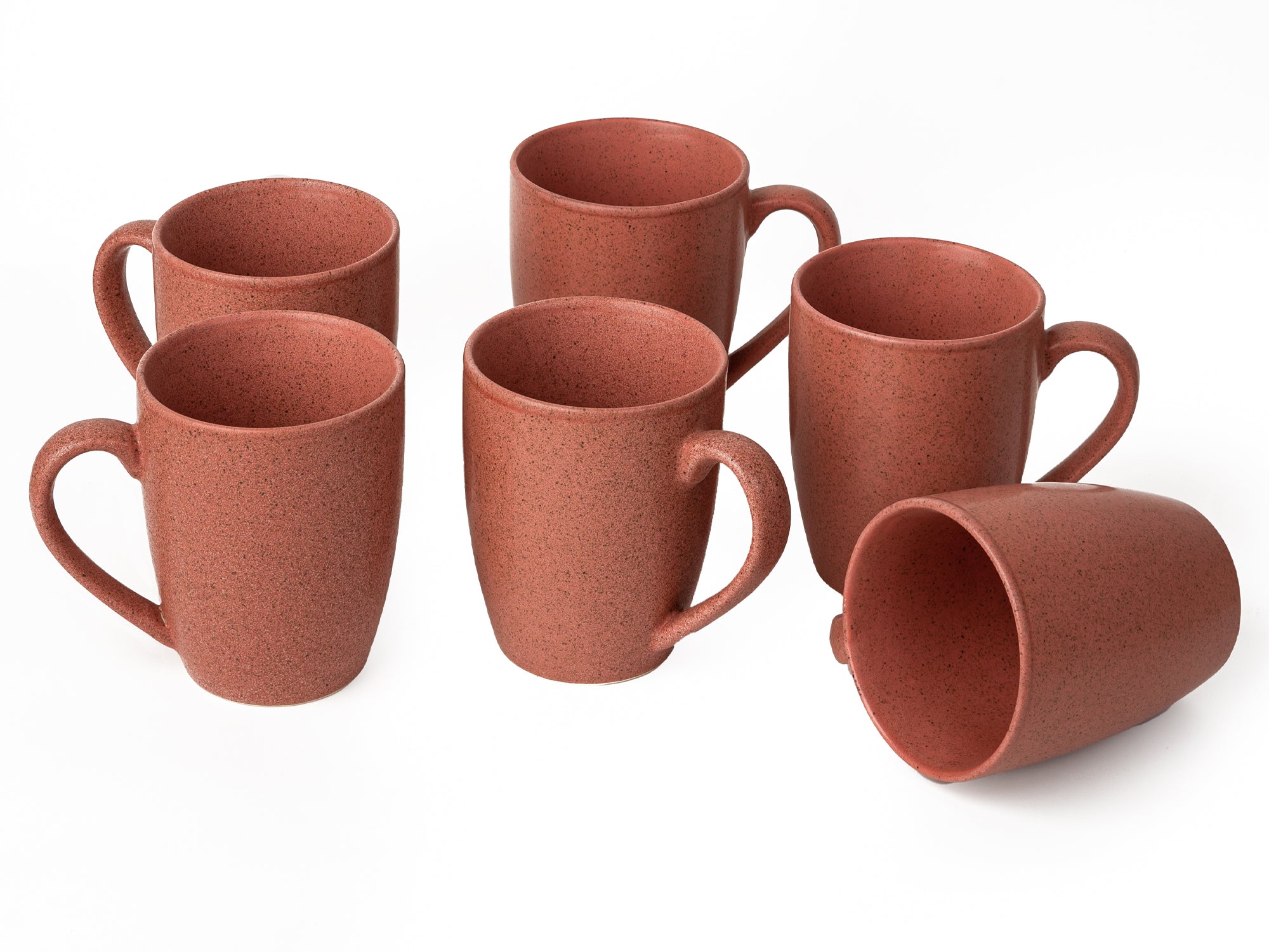 Handcrafted Ceramic Coffee Mug and Tea Cup – 300 ml (Pack of 6)