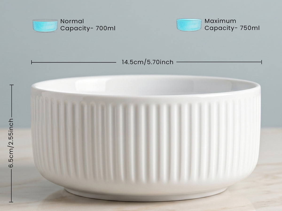 Linden Ivory Serving Bowls | 2 pcs
