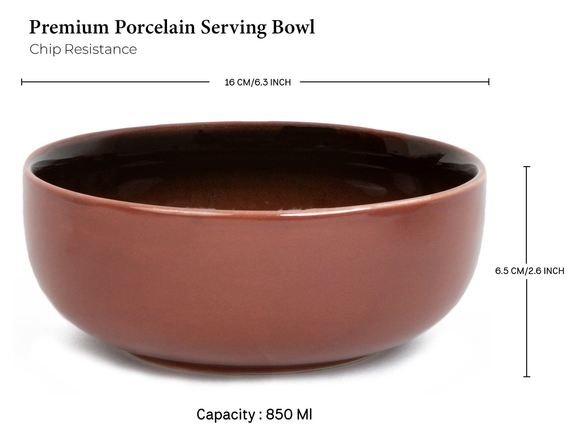 Deep Red Premium Porcelain Serving Bowls Set of 2