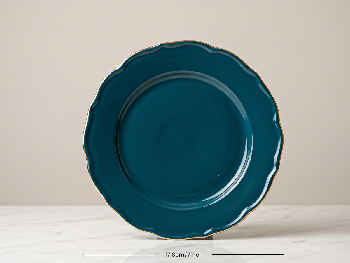 Rowan Teal Quarter Plates | 4 pcs