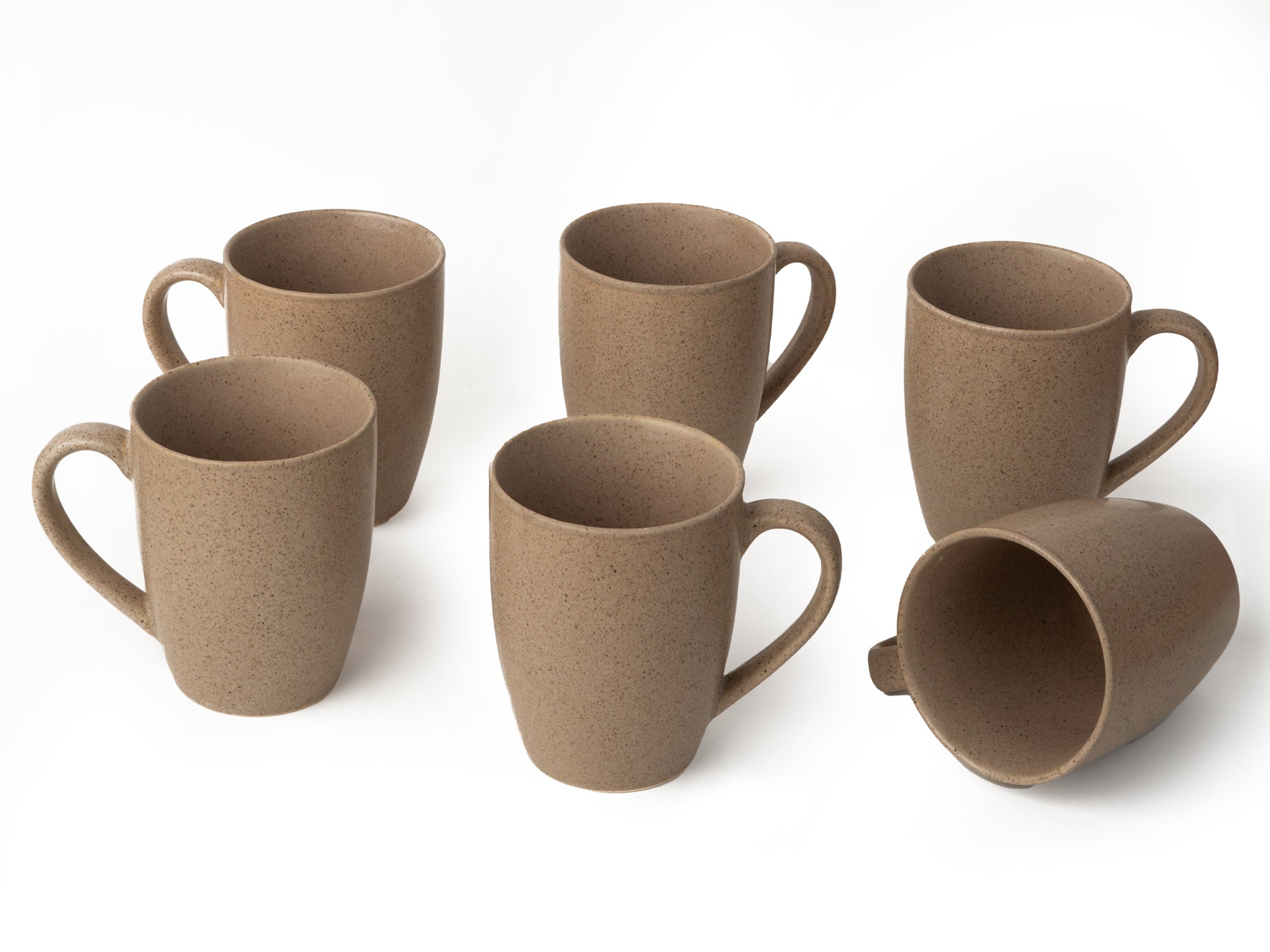 Handcrafted Ceramic Coffee Mug and Tea Cup – 300 ml (Pack of 6)