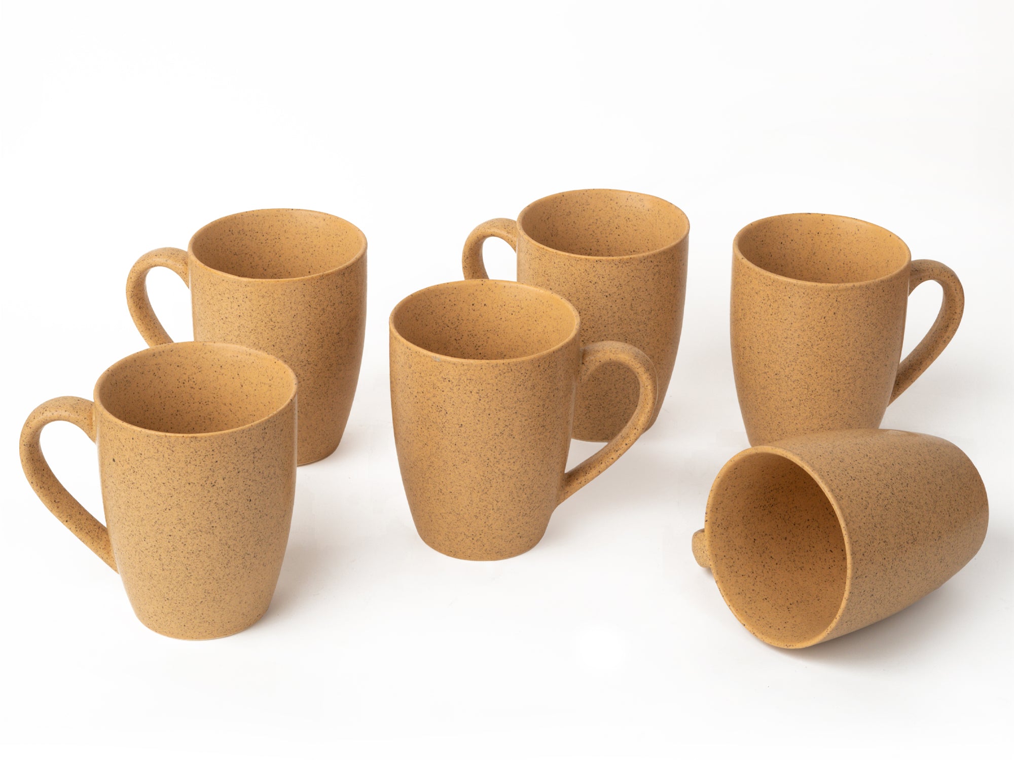 Handcrafted Ceramic Coffee Mug and Tea Cup – 300 ml (Pack of 6)