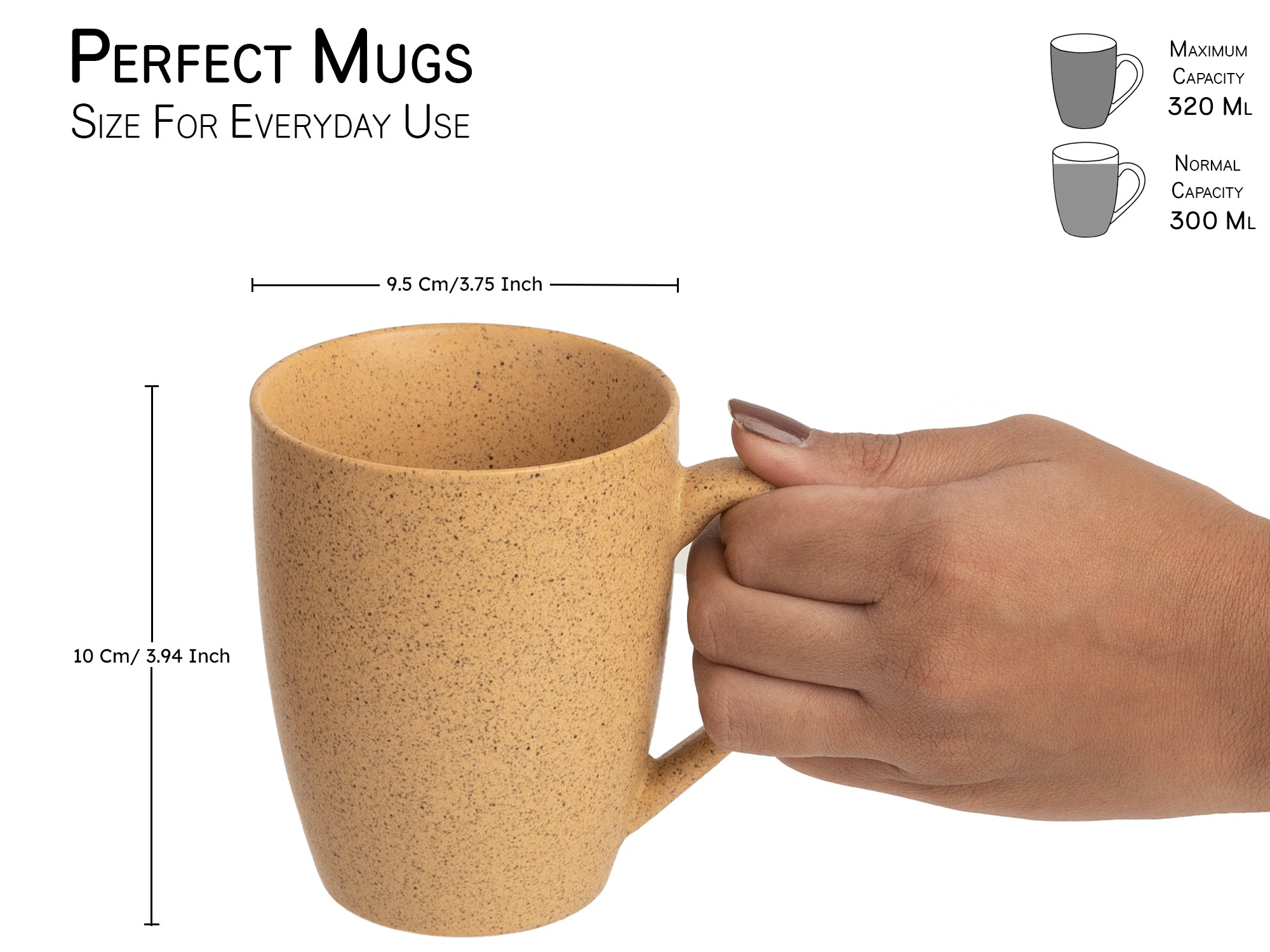 Handcrafted Ceramic Coffee Mug and Tea Cup – 300 ml