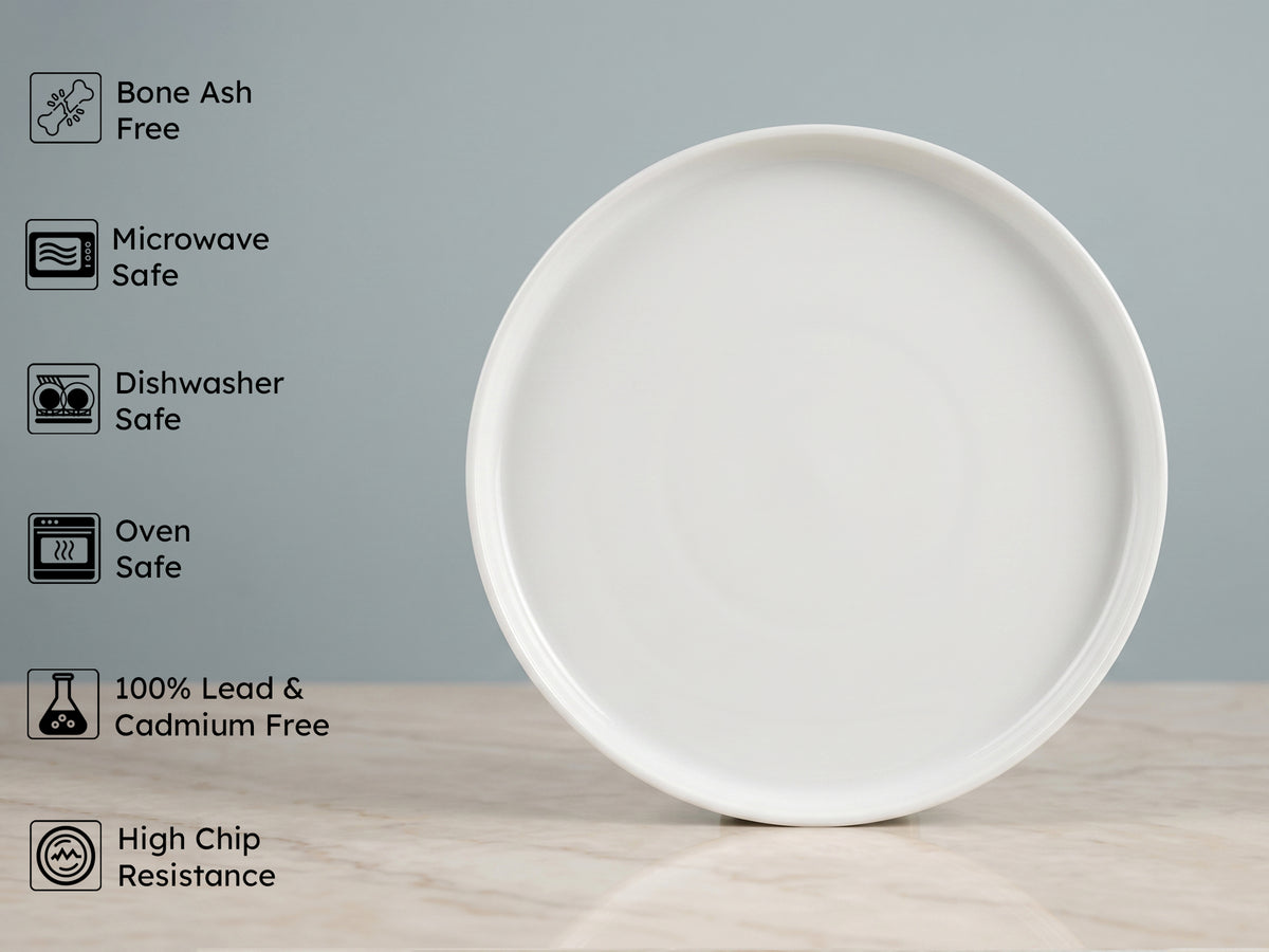 Linden Ivory Quarter Plates | 4 pcs