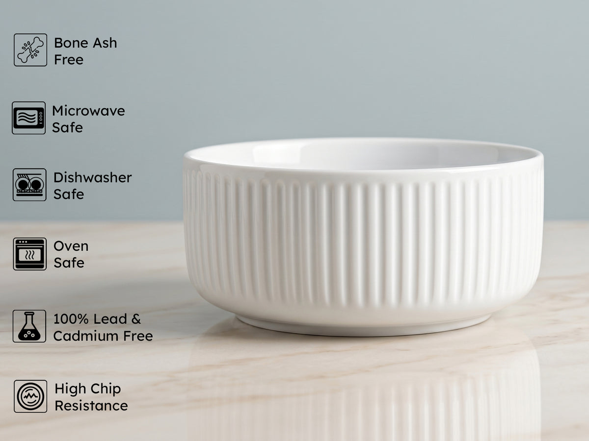 Linden Ivory Serving Bowls | 2 pcs