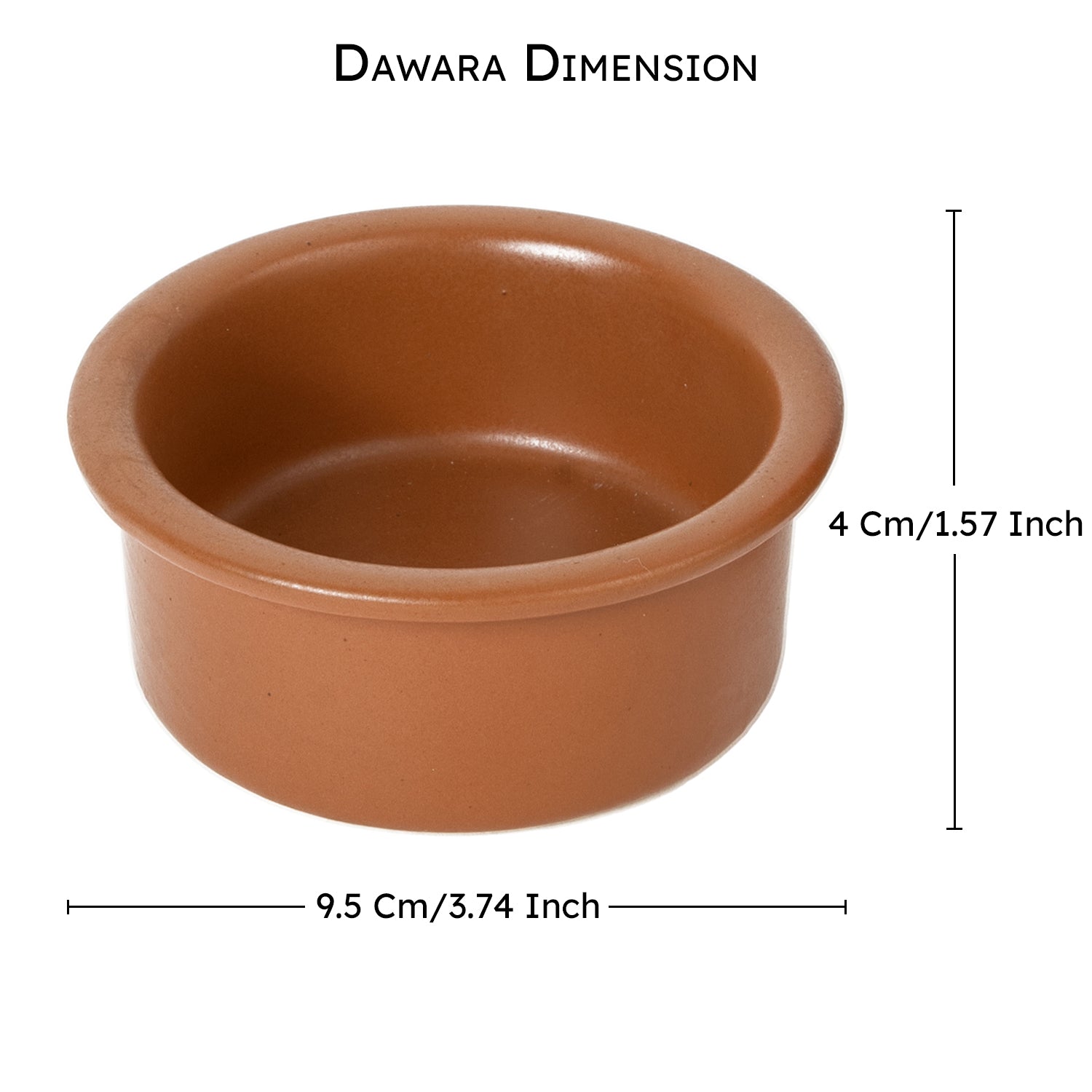 Terracotta Soil Premium Ceramic Dawara Set of 2