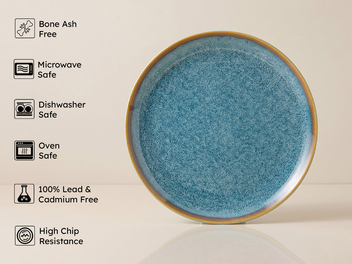 Ocean Green Quarter Plates | 4 pcs
