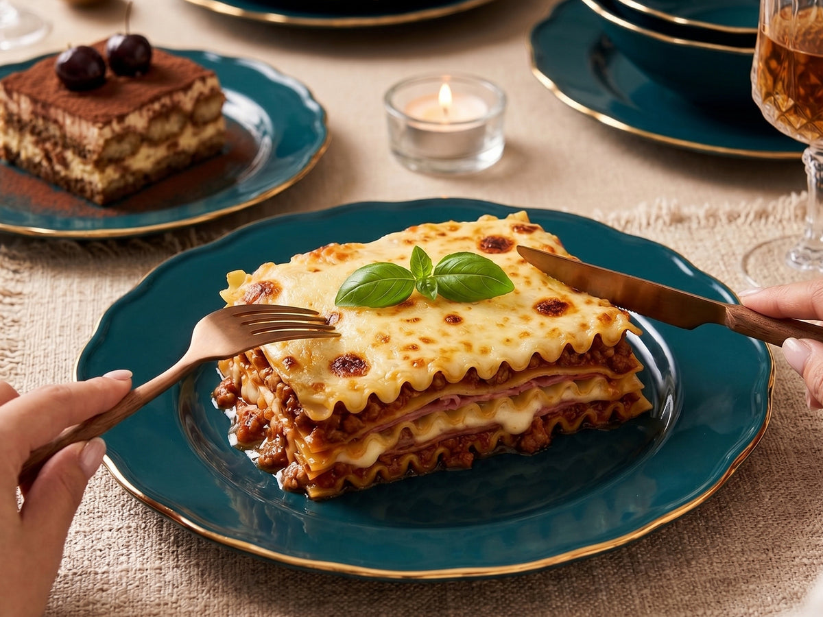 Rowan Teal Quarter Plates | 4 pcs