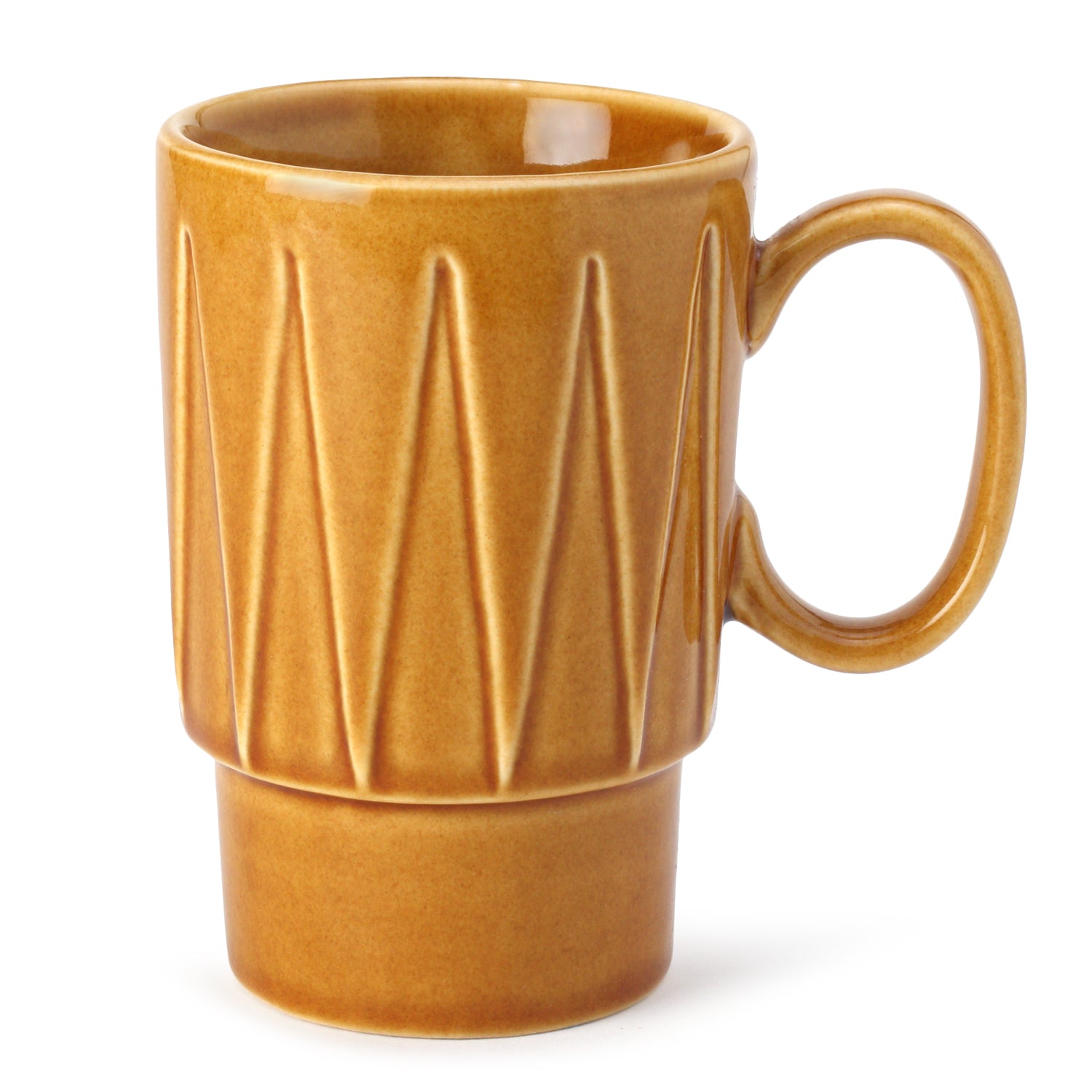 Golden Brown Ceramic Cups Set of 1 Pieces (350 ml)