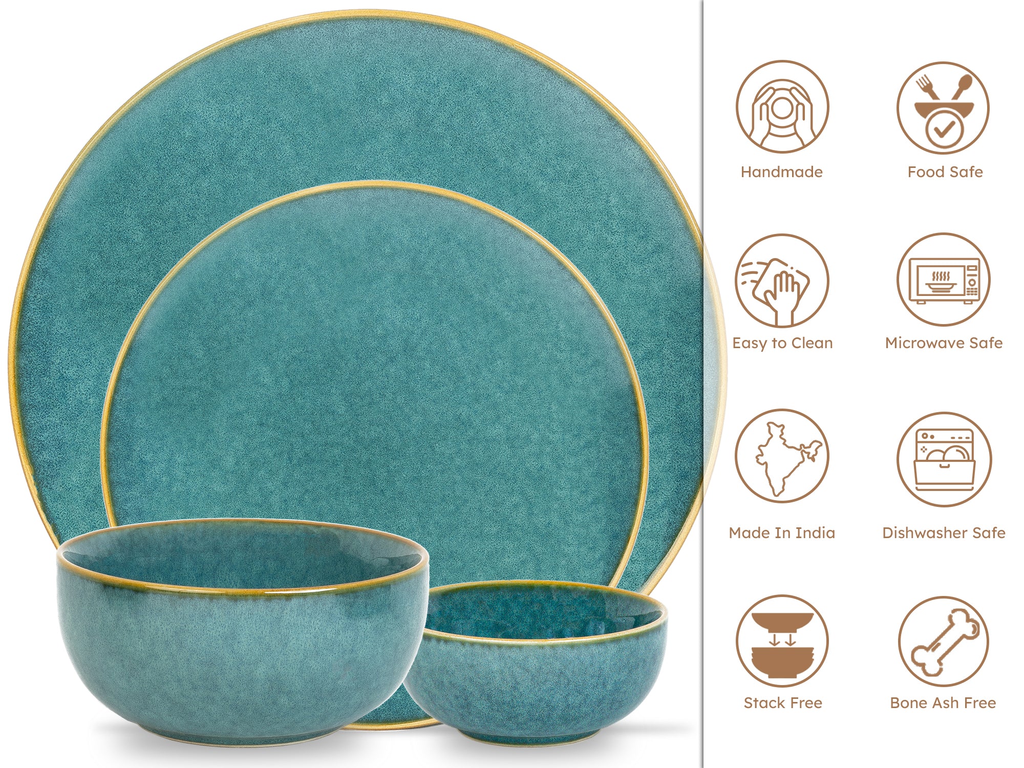 Ocean Premium Ceramic Dinner Set of 20 Pcs