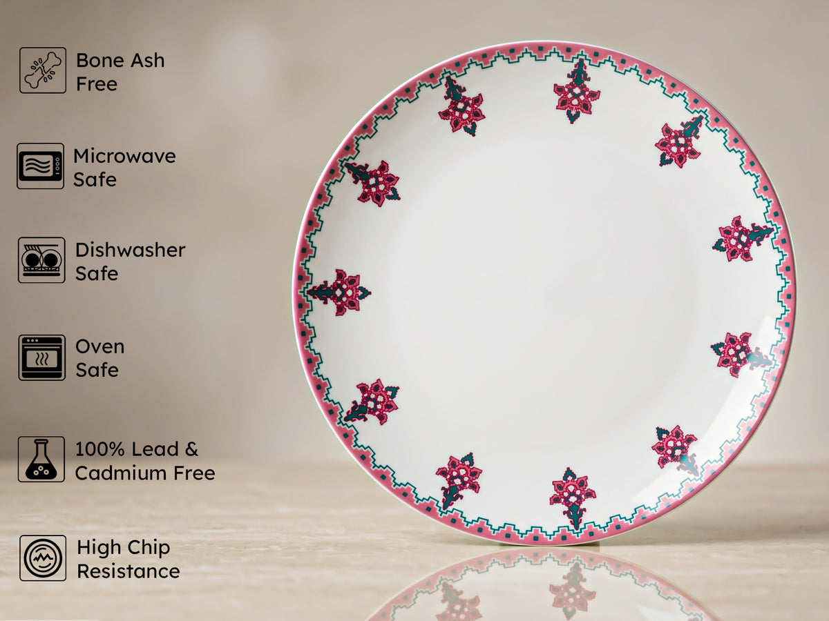 Pink Blossom Quarter Plates | 4 pcs