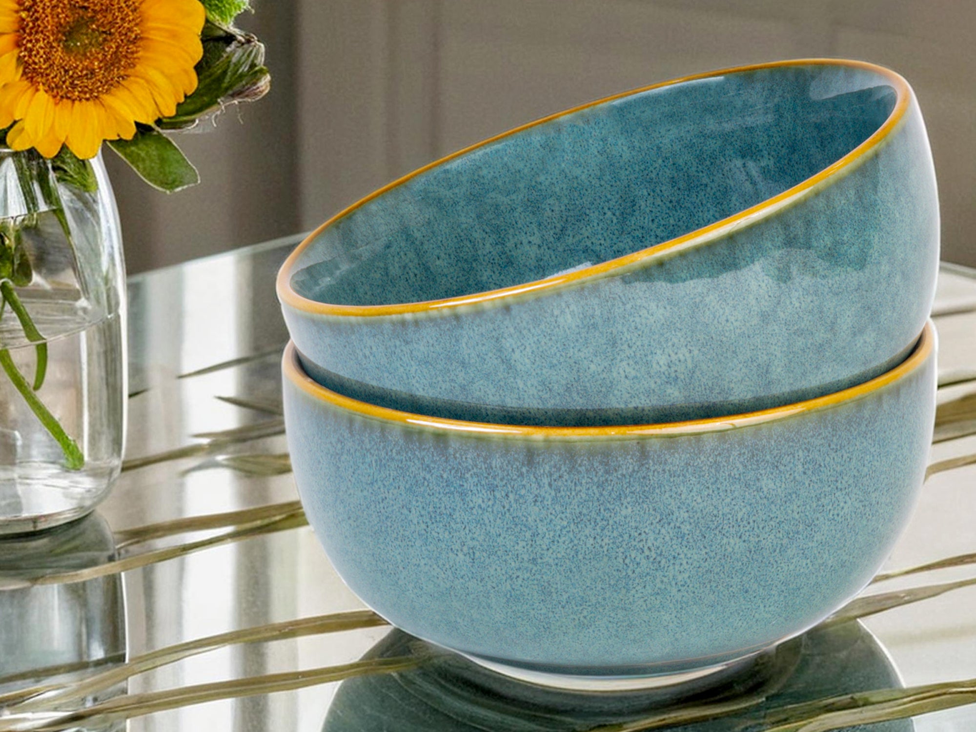 Ocean Premium Ceramic Serving Bowls Set of 2