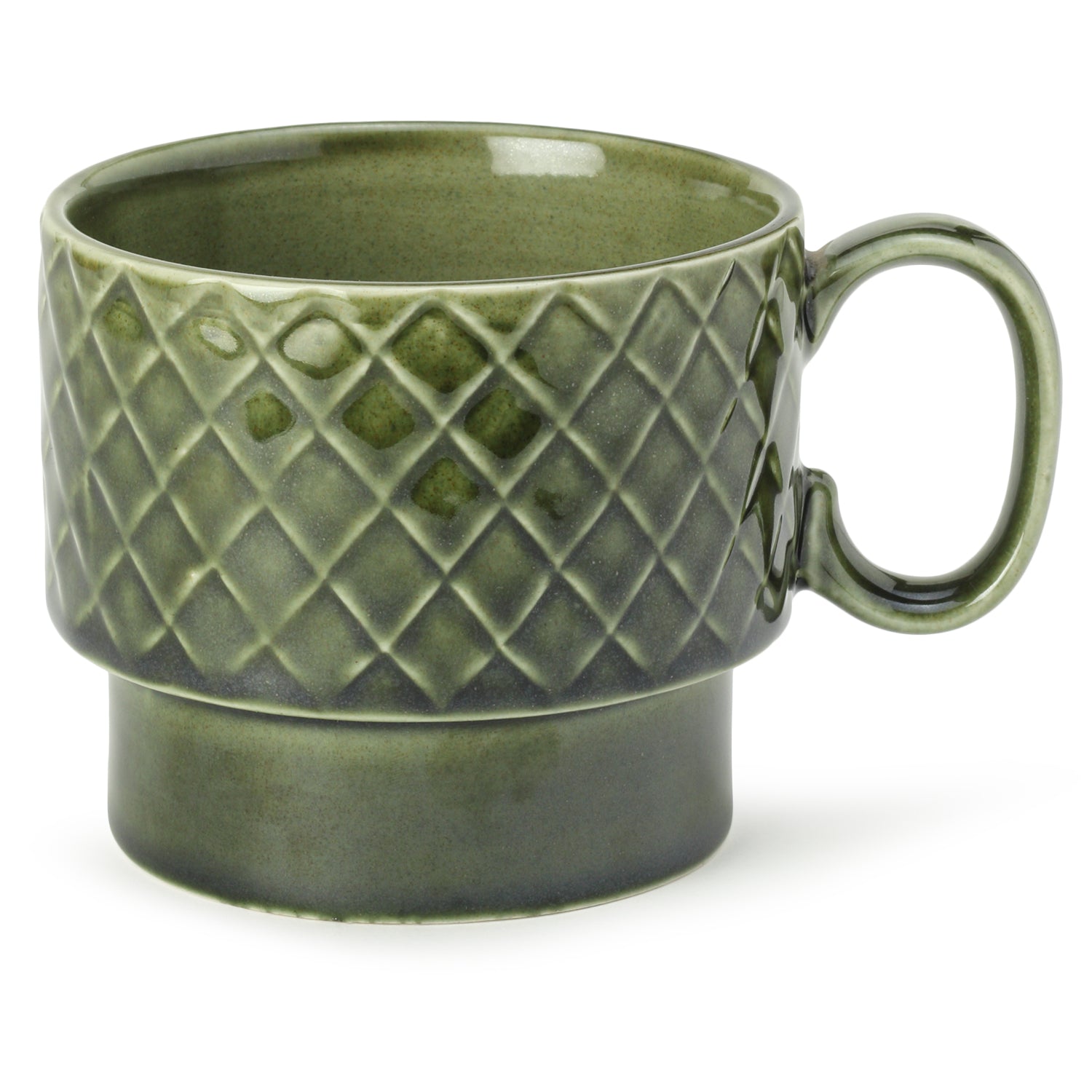 Moss Green Ceramic Cups Set of 1 Pieces (500 ml)