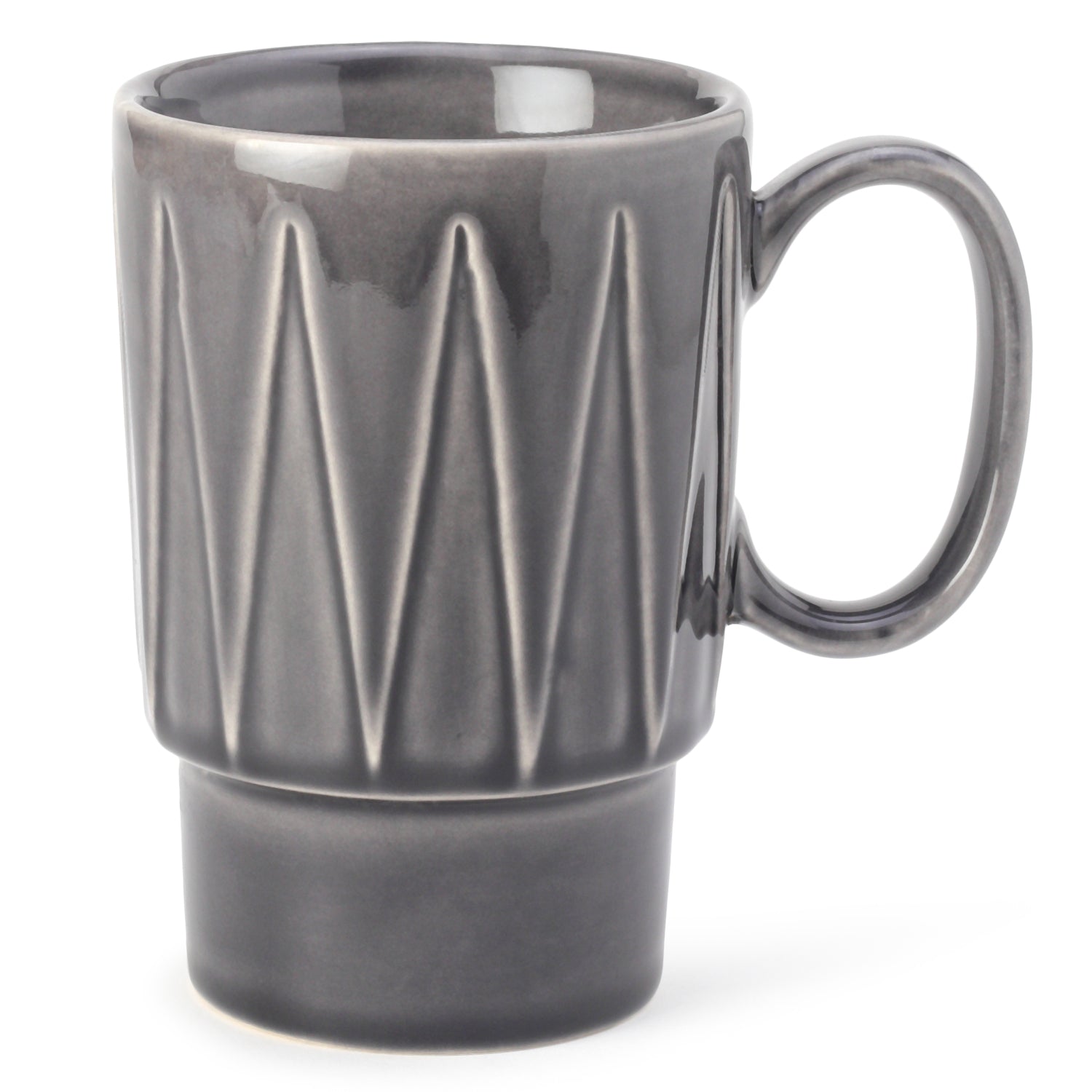 Ash Grey Ceramic Cups Set of 1 Pieces (350 ml)