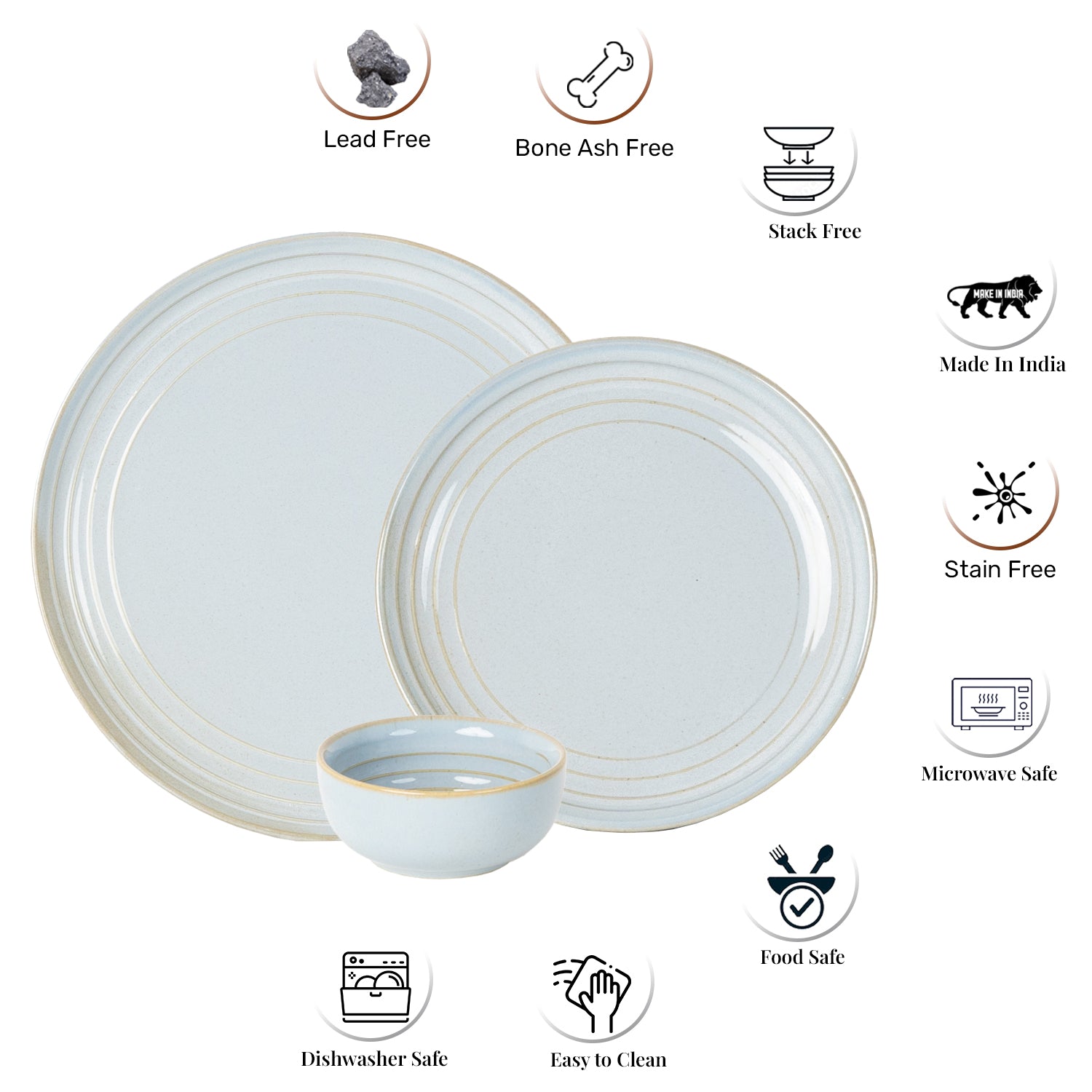 Abhra Premium Porcelain Dinner Set Of 12 Pcs