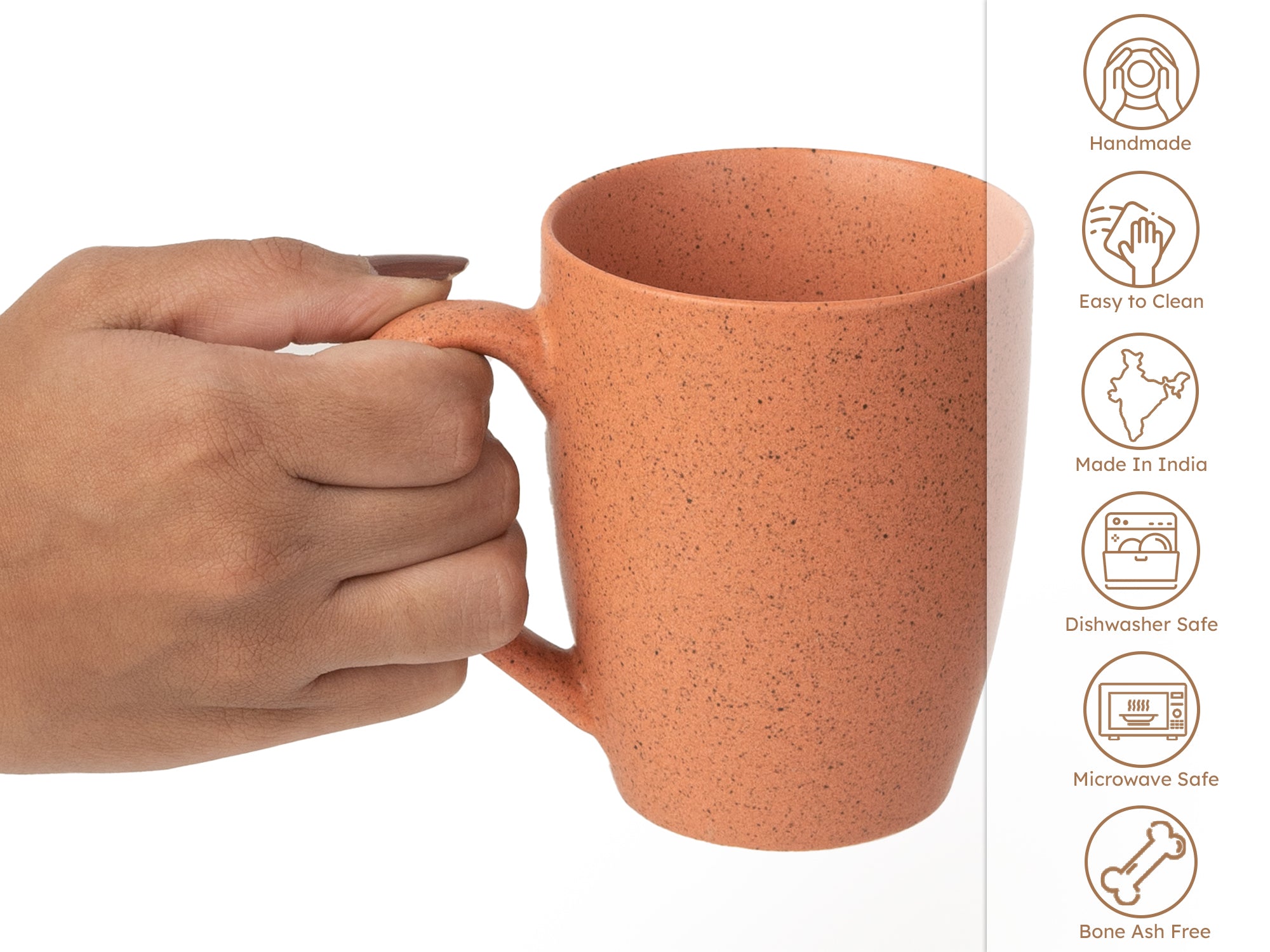 Handcrafted Ceramic Coffee Mug and Tea Cup – 300 ml